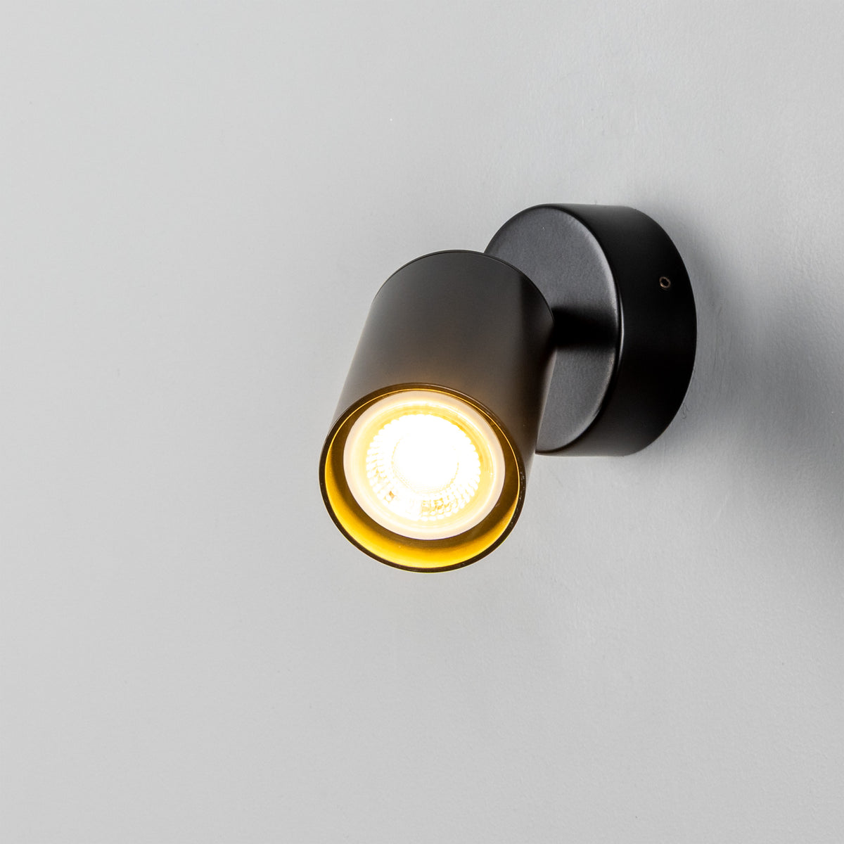 Evanston Directional Brass Wall Spotlight in Matte Black
