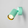 Evanston Directional Brass Wall Spotlight in Mint Turquoise