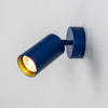 Evanston Directional Brass Wall Spotlight in Sapphire Blue