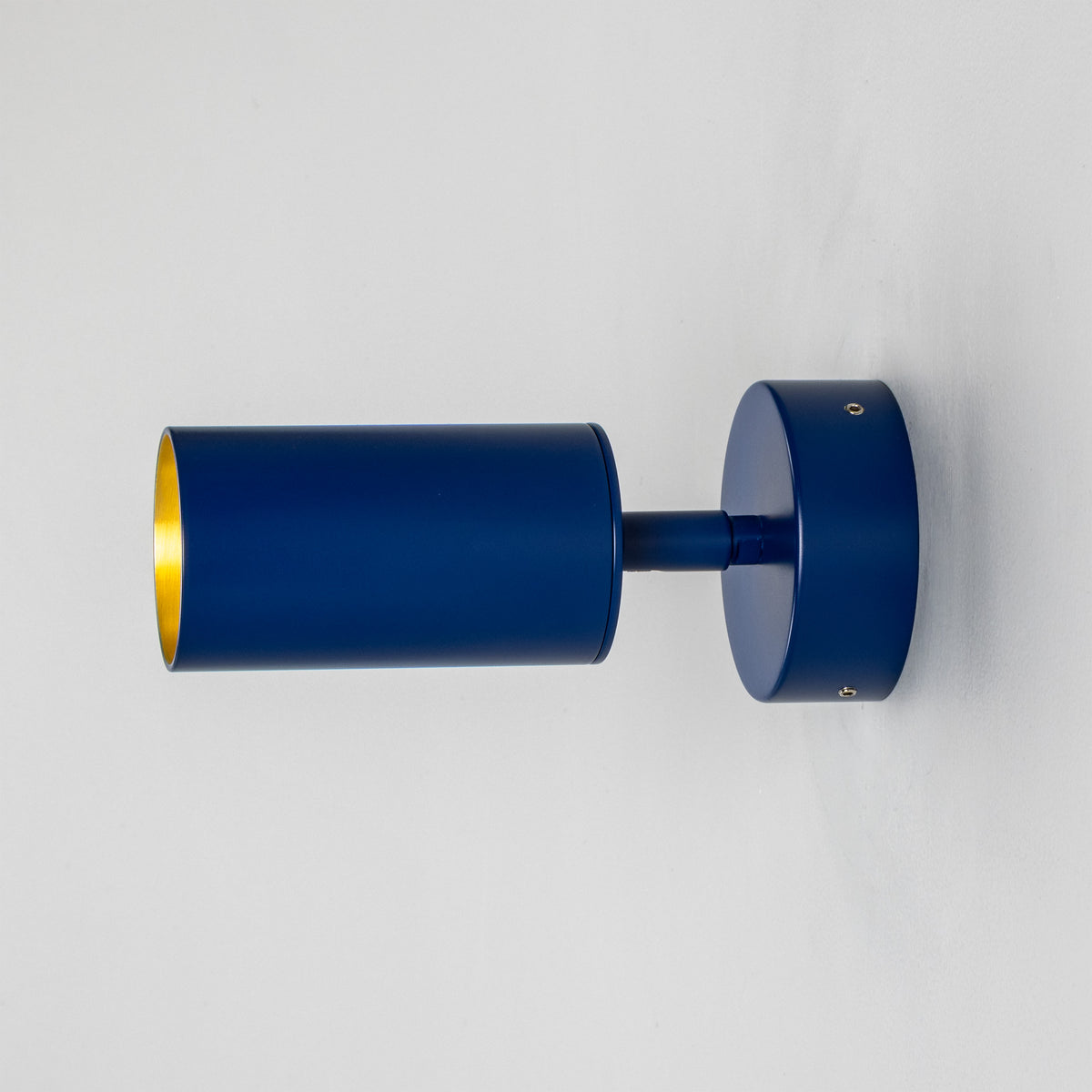 Evanston Directional Brass Wall Spotlight in Sapphire Blue