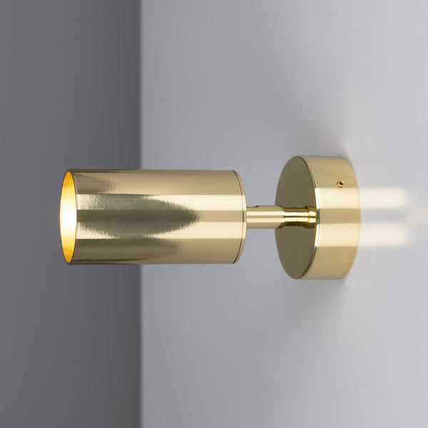 Evanston Directional Brass Wall Spotlight in Polished Brass