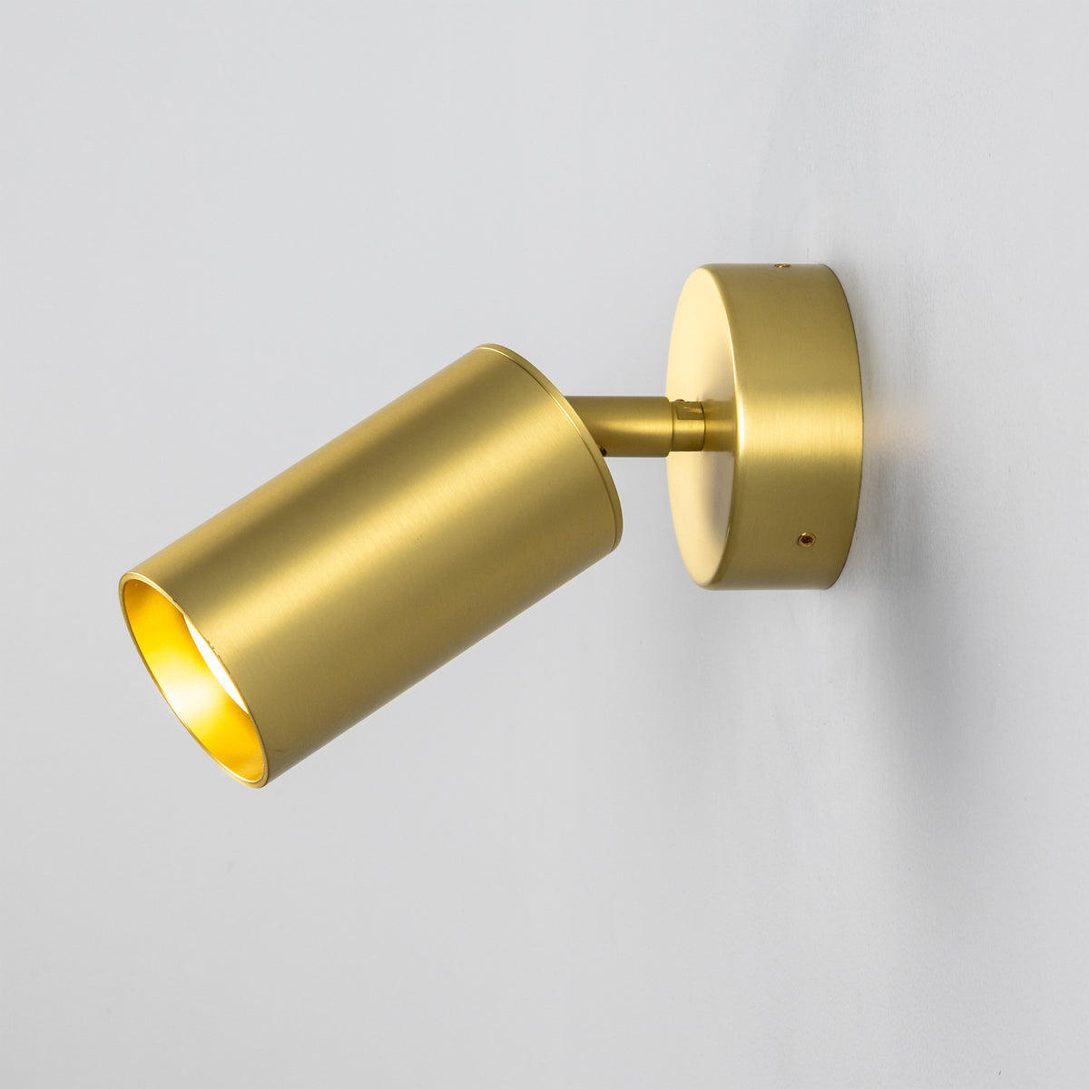 Evanston Directional Brass Wall Spotlight in Satin Brass