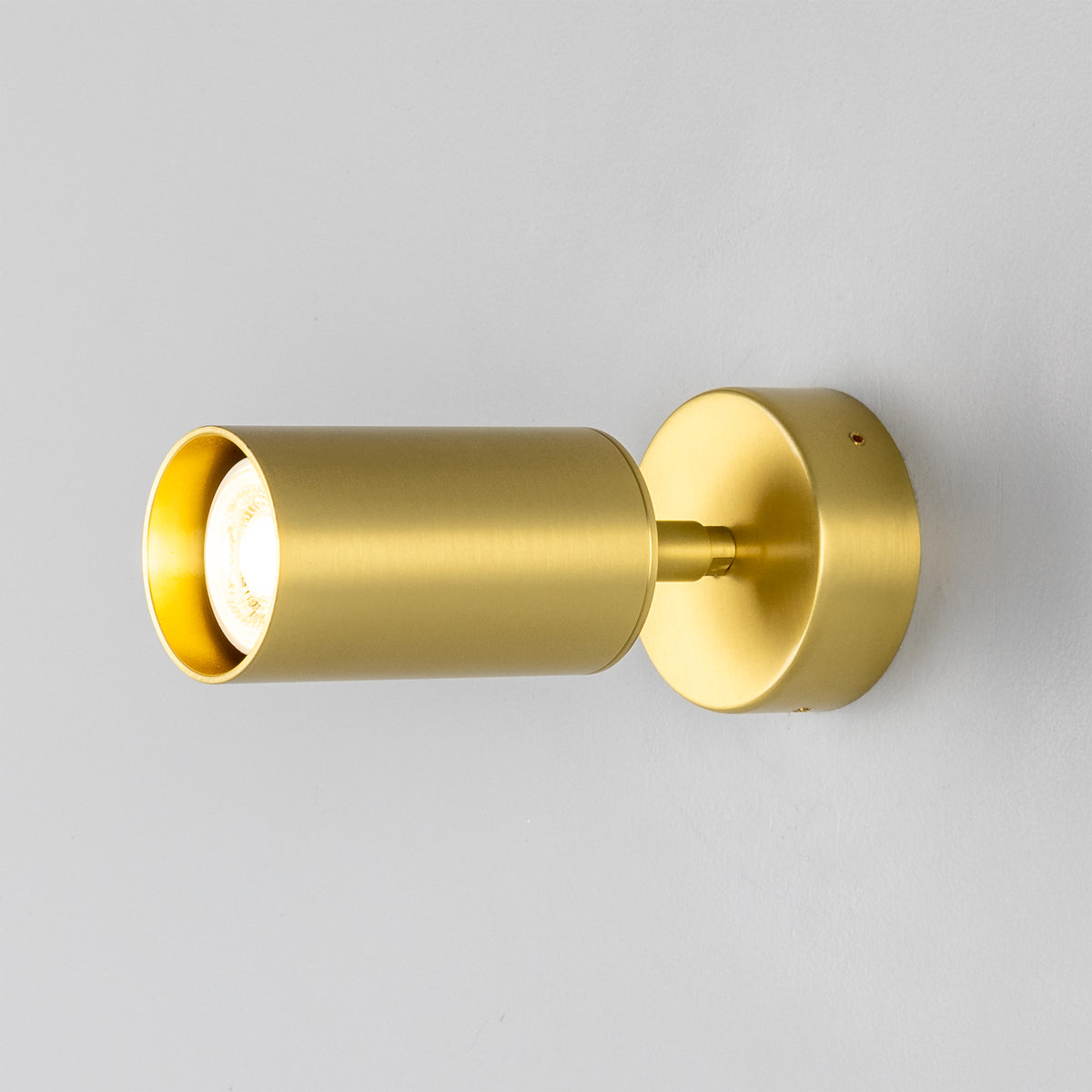 Evanston Directional Brass Wall Spotlight in Satin Brass