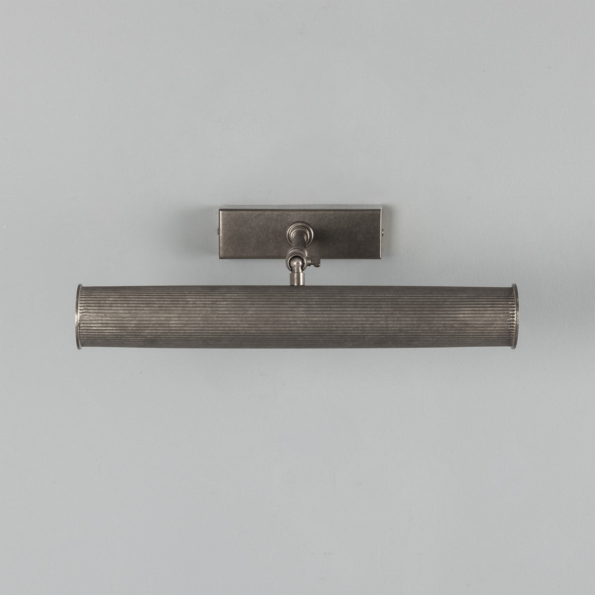 Cambridge Adjustable Reeded 355mm Solid Brass Picture Light in Antique Silver