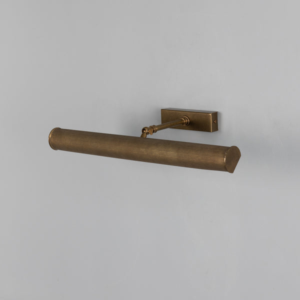 Cambridge Adjustable Reeded 505mm Solid Brass Picture Light in Antique Brass