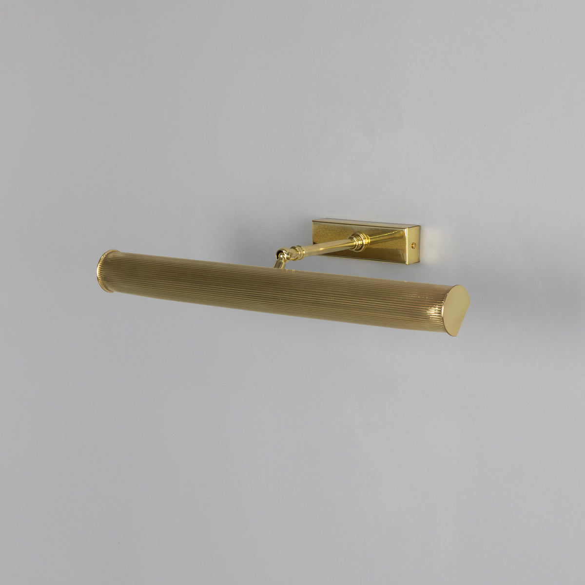 Cambridge Adjustable Reeded 505mm Solid Brass Picture Light in Polished Brass