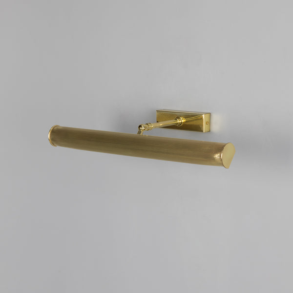 Cambridge Adjustable Reeded 505mm Solid Brass Picture Light in Polished Brass