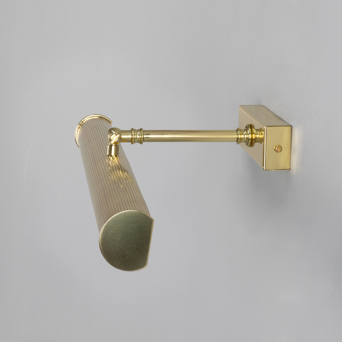 Cambridge Adjustable Reeded 505mm Solid Brass Picture Light in Polished Brass