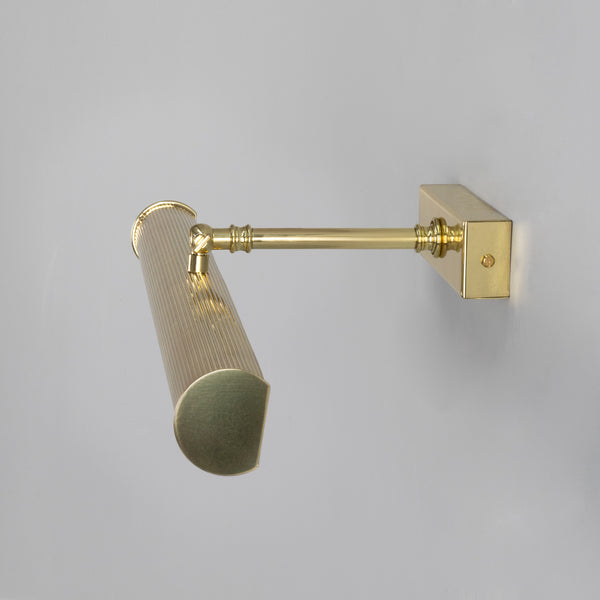 Cambridge Adjustable Reeded 505mm Solid Brass Picture Light in Polished Brass
