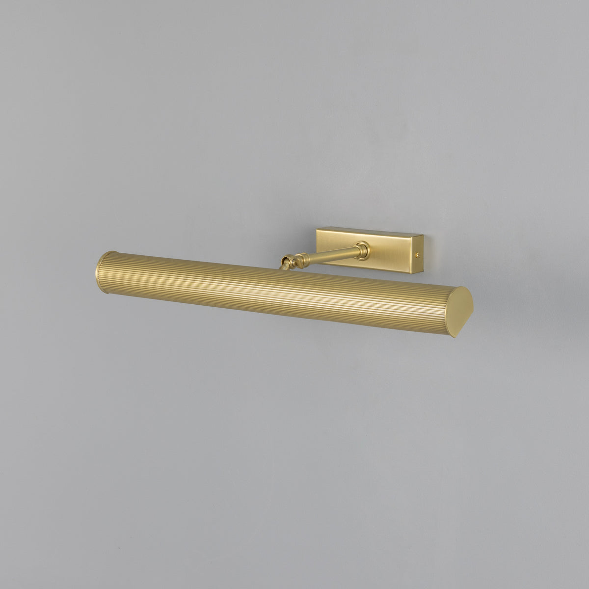 Cambridge Adjustable Reeded 505mm Solid Brass Picture Light in Satin Brass