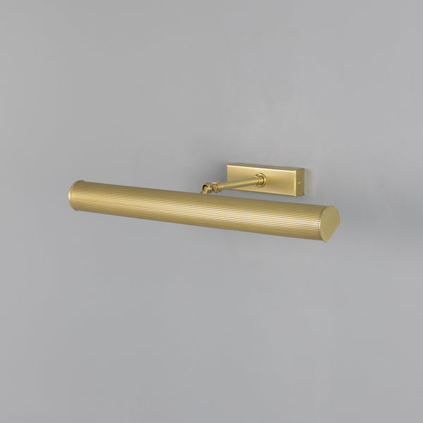 Cambridge Adjustable Reeded 505mm Solid Brass Picture Light in Satin Brass