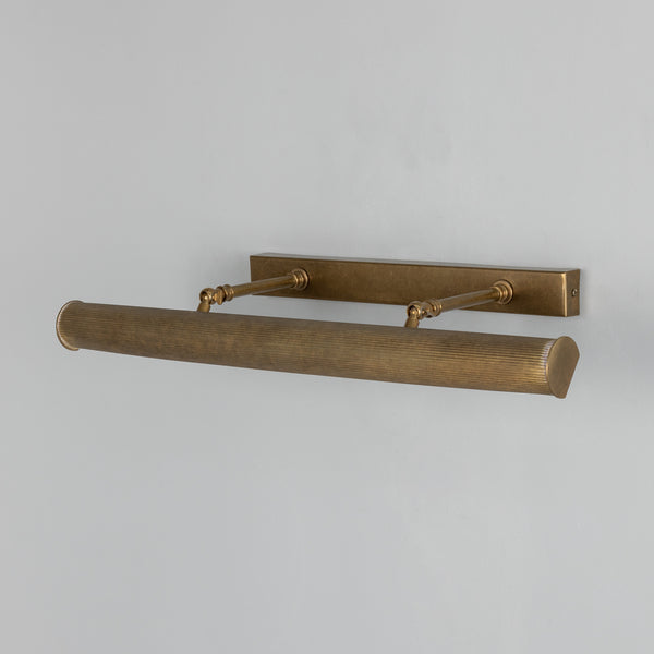 Cambridge Adjustable Reeded 605mm Solid Brass Picture Light in Antique Brass