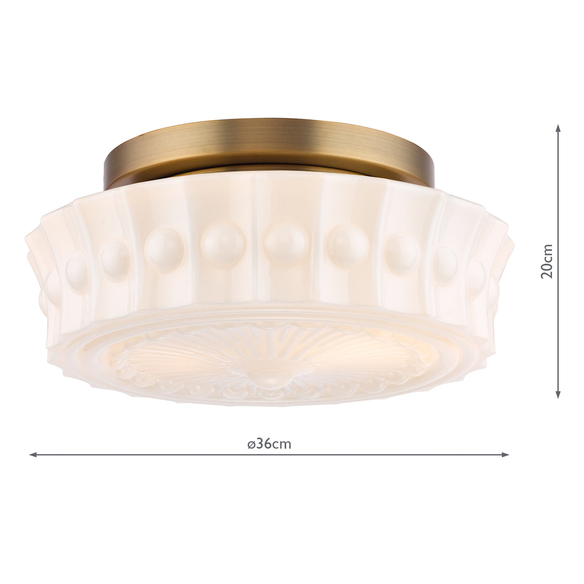 Neema Semi Flush Ceiling Light in Antique Bronze with Opal Glass Shade