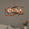 Nitya Eight Light Pendant Chandelier in Mottled Copper