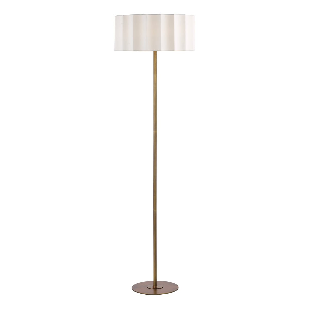 Noura Floor lamp in Antique Bronze with Ivory Shade