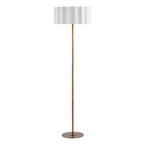 Noura Floor lamp in Antique Bronze with Ivory Shade