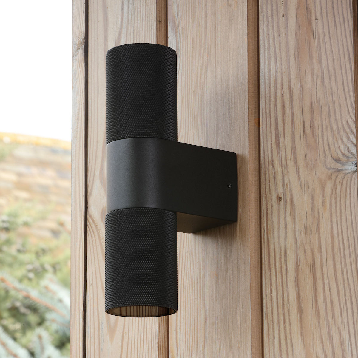 Obi IP54 Up and Down Wall Light In Black