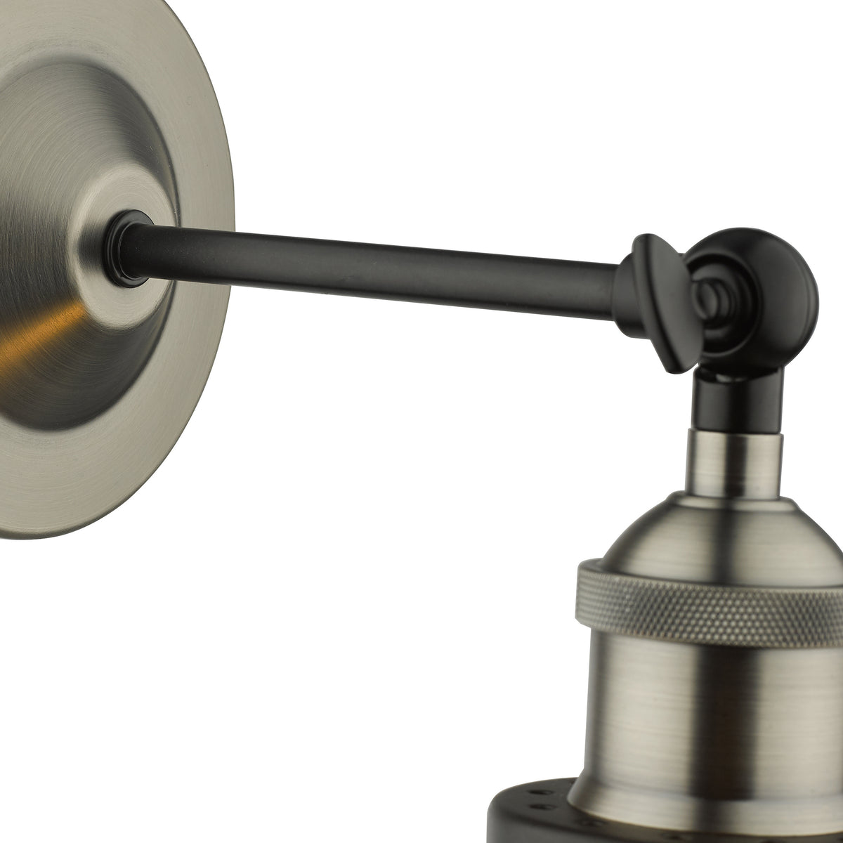 Ray Wall Light in Antique Nickel with Clear Glass Shade