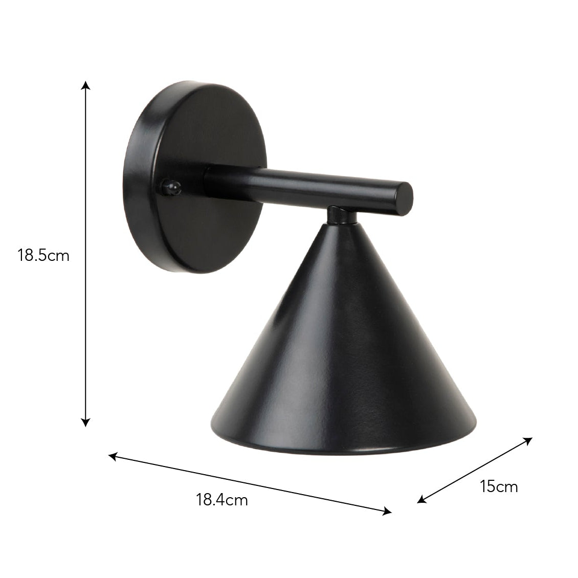 Regent Cone Exterior Wall Down Light in Carbon