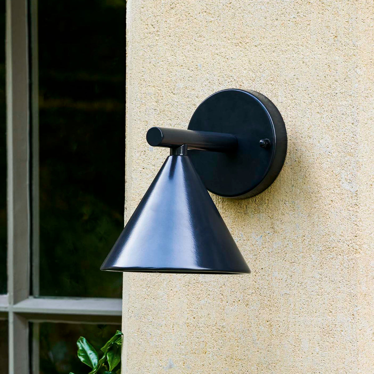 Regent Cone Exterior Wall Down Light in Carbon