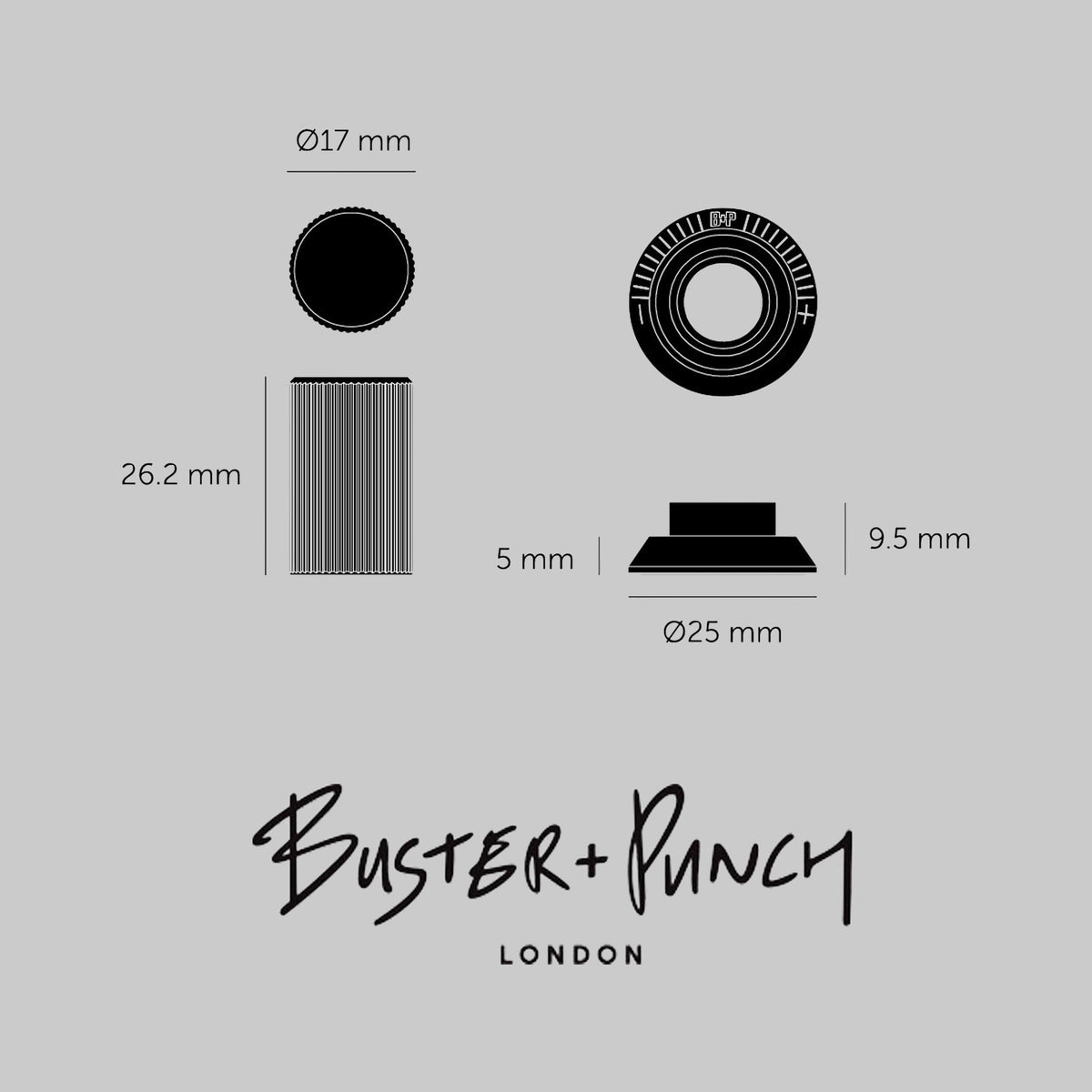 Linear Knurled Dimmer Detail Kit in White