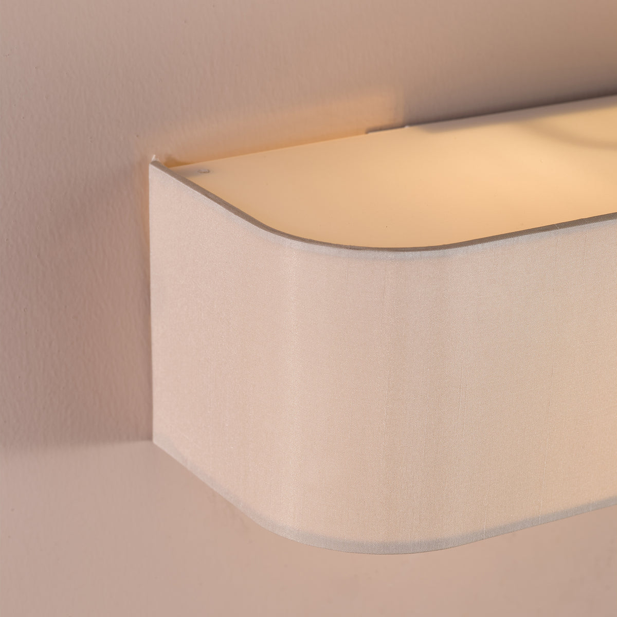 Ronda Wall Light with Taupe Silk Shade
