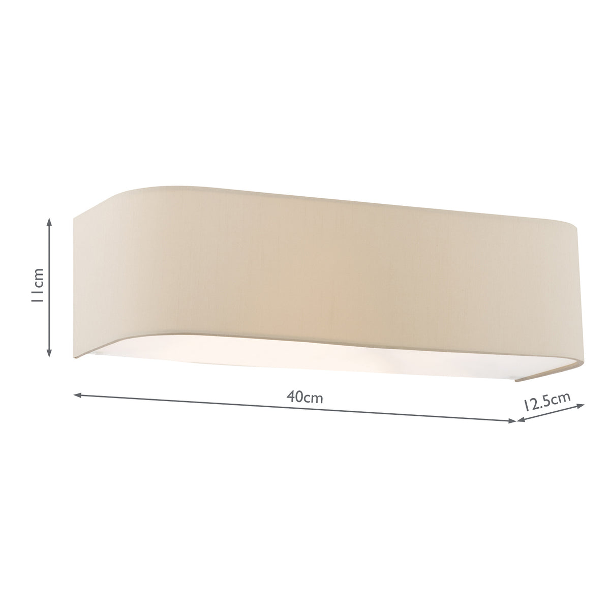 Ronda Wall Light with Taupe Silk Shade