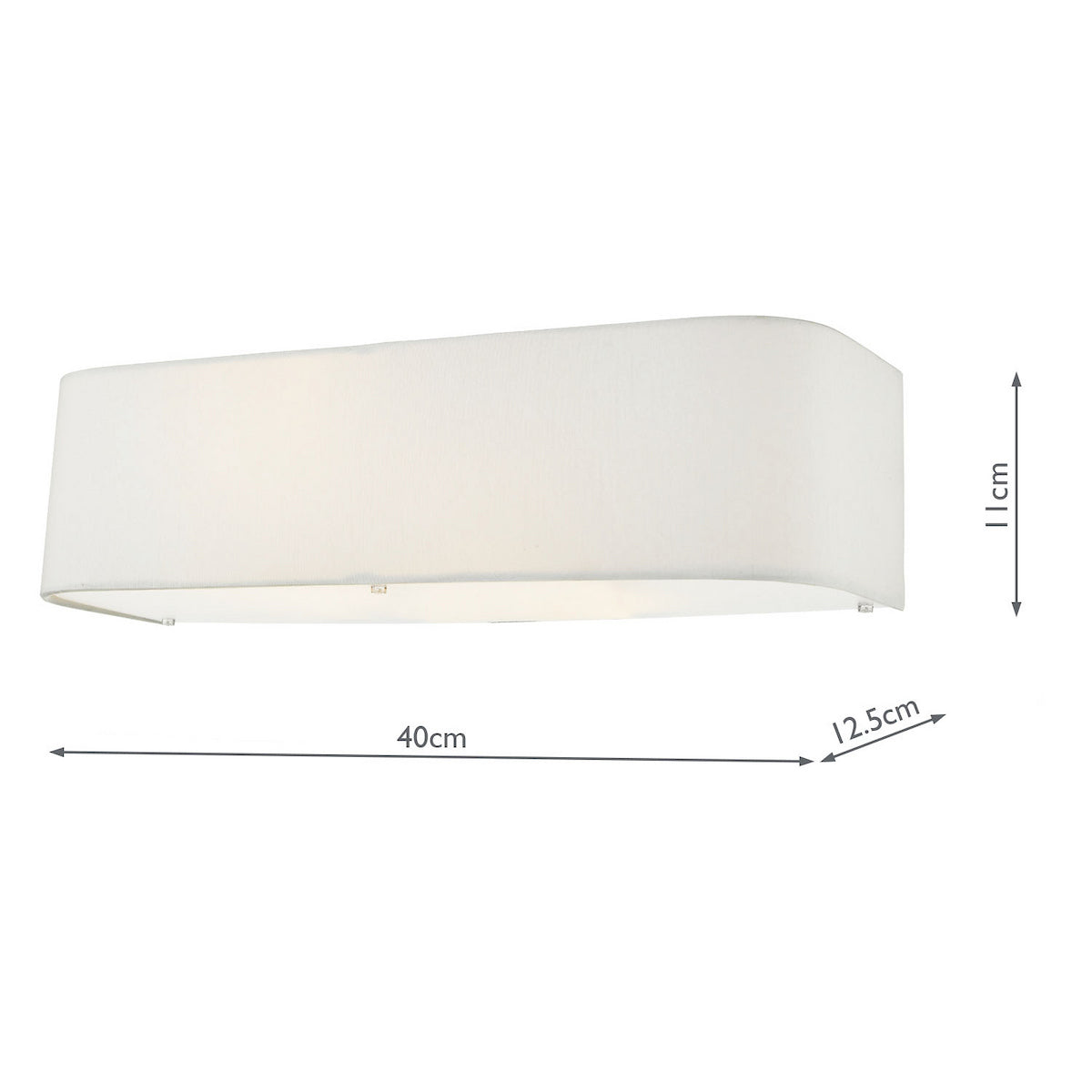 Ronda Wall Light with White Faux Silk Shade