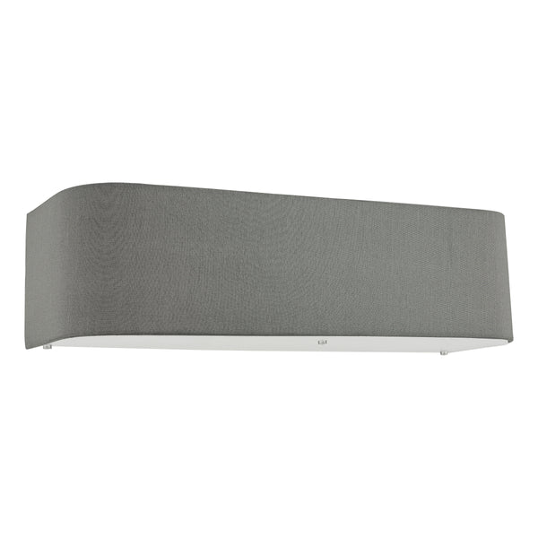 Ronda Wall Light with Slate Grey Faux Silk Shade