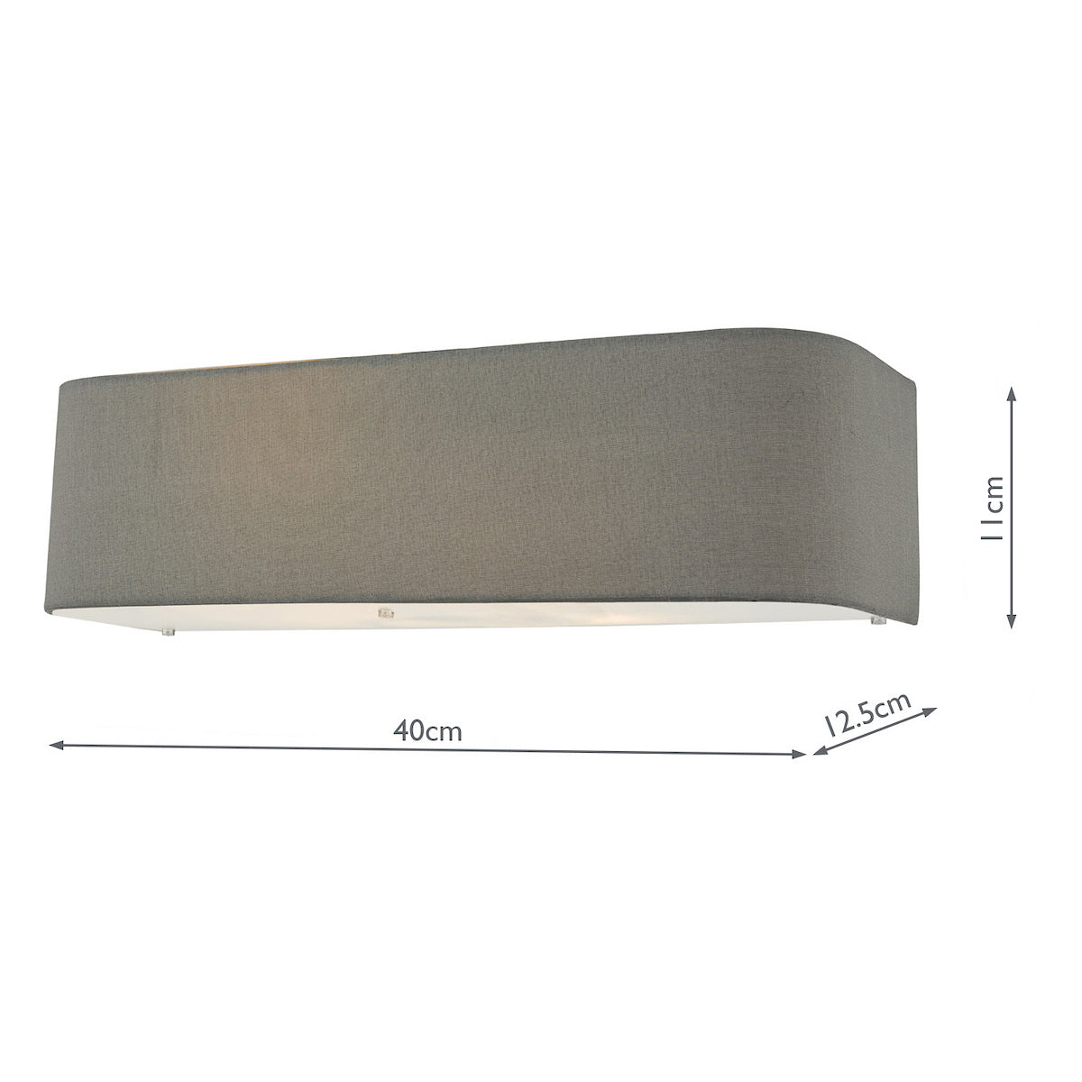 Ronda Wall Light with Slate Grey Faux Silk Shade