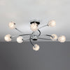 Seattle Eight Light Semi Flush Fitting in Polished Chrome