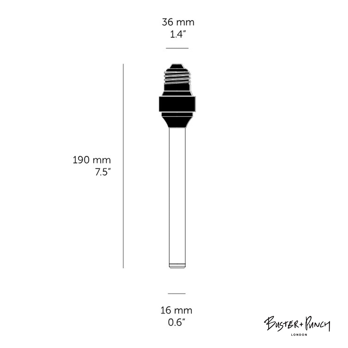 Buster Bulb Dimmable 5w E27 Smoked Tube