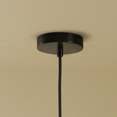 Vignette Six Light Pendant In Matt Black with Opal Glass Shades