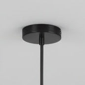 Vignette Six Light Pendant In Matt Black with Clear Twisted Glass Shades