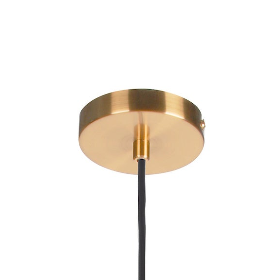 Vignette Six Light Pendant In Aged Brass with Organic Amber Glass Shades