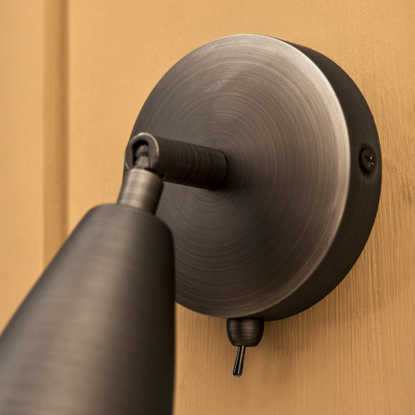 Alkerton Switched Wall Spotlight in Antique Pewter