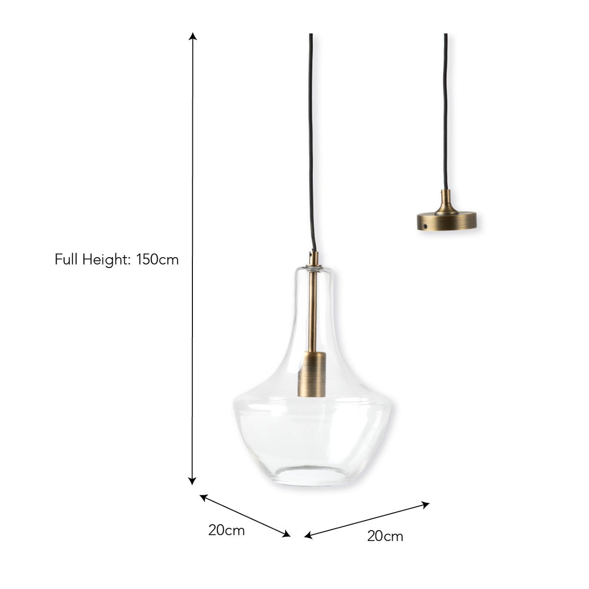 Dovecote Domed Glass Pendant Light in Antique Bronze