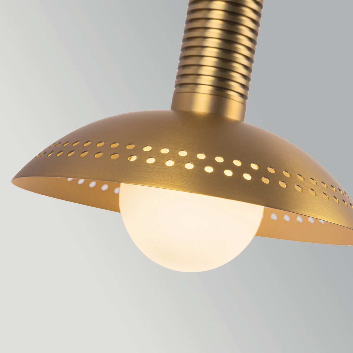 Arden Single Arm LED Wall Sconce in Brushed Gold and Opal Glass
