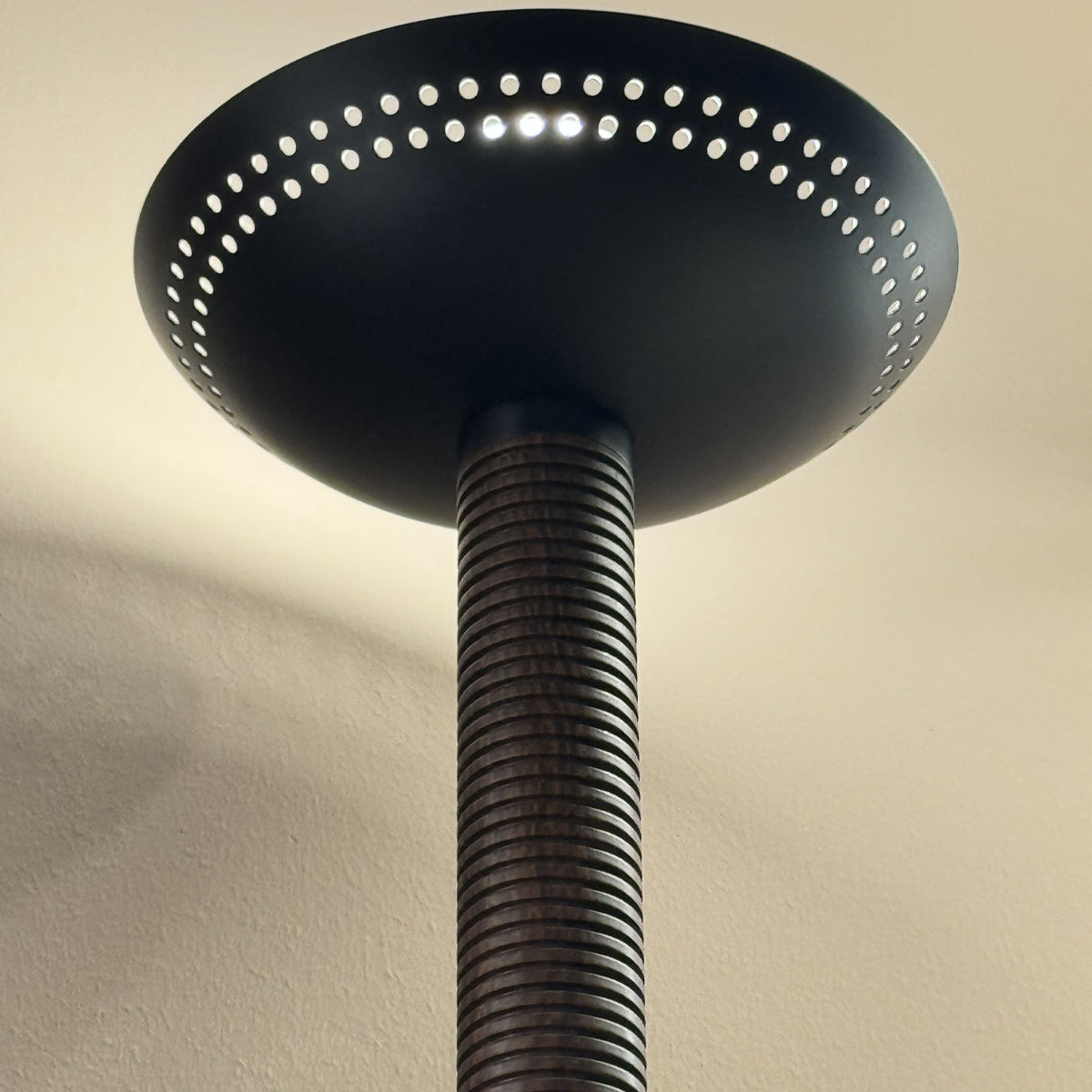 Arden Single Arm LED Wall Sconce in Matte Black with Walnut Wood Veneer and Opal Glass