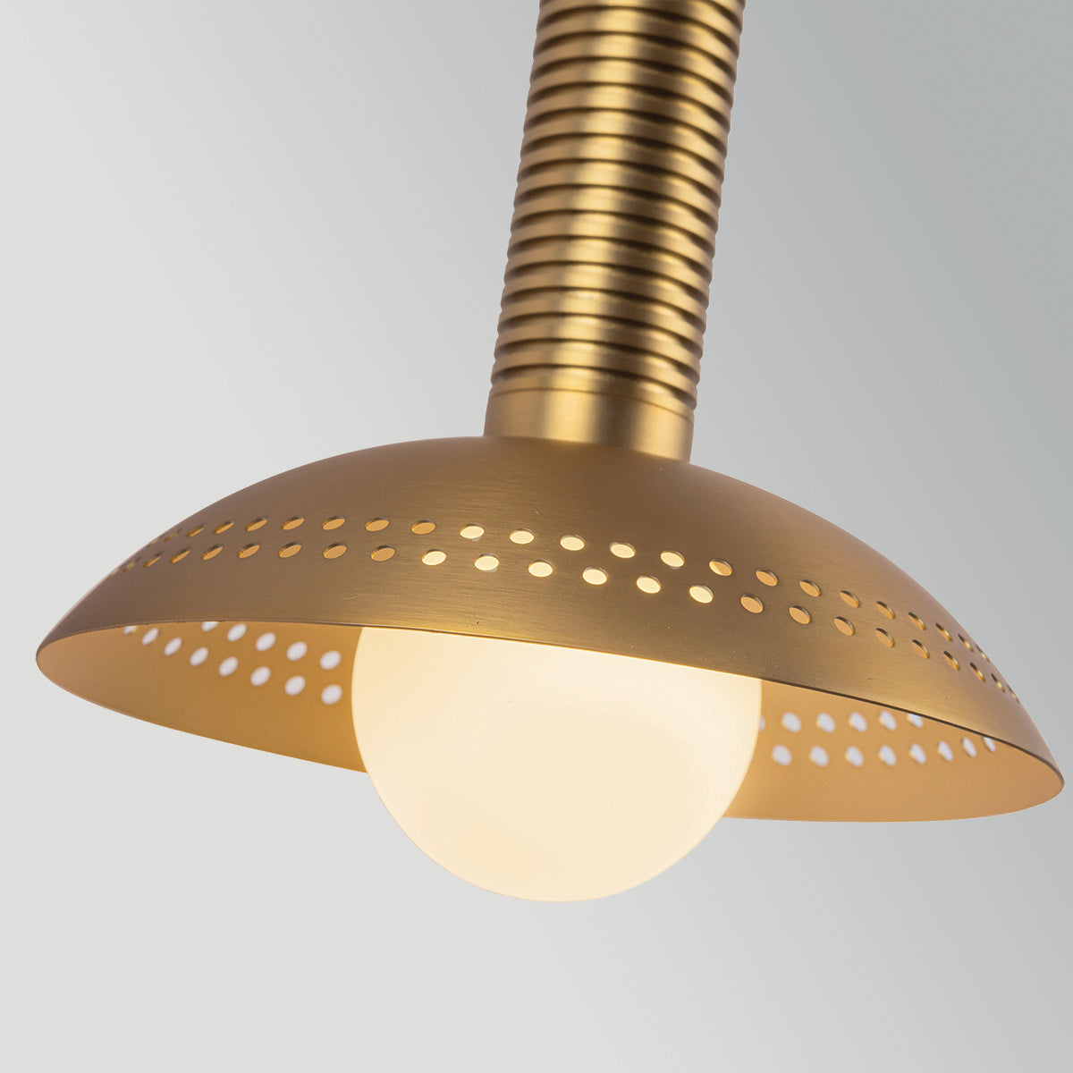 Arden Twin Arm LED Wall Sconce in Brushed Gold and Opal Glass