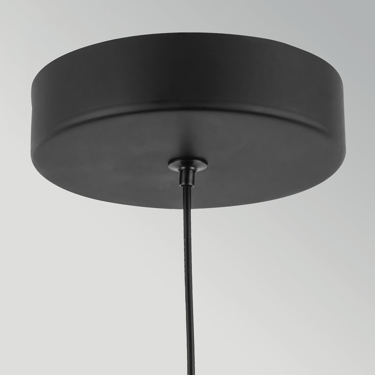Arden Single Drop LED Pendant in Matte Black with Walnut Wood Veneer and Opal Glass