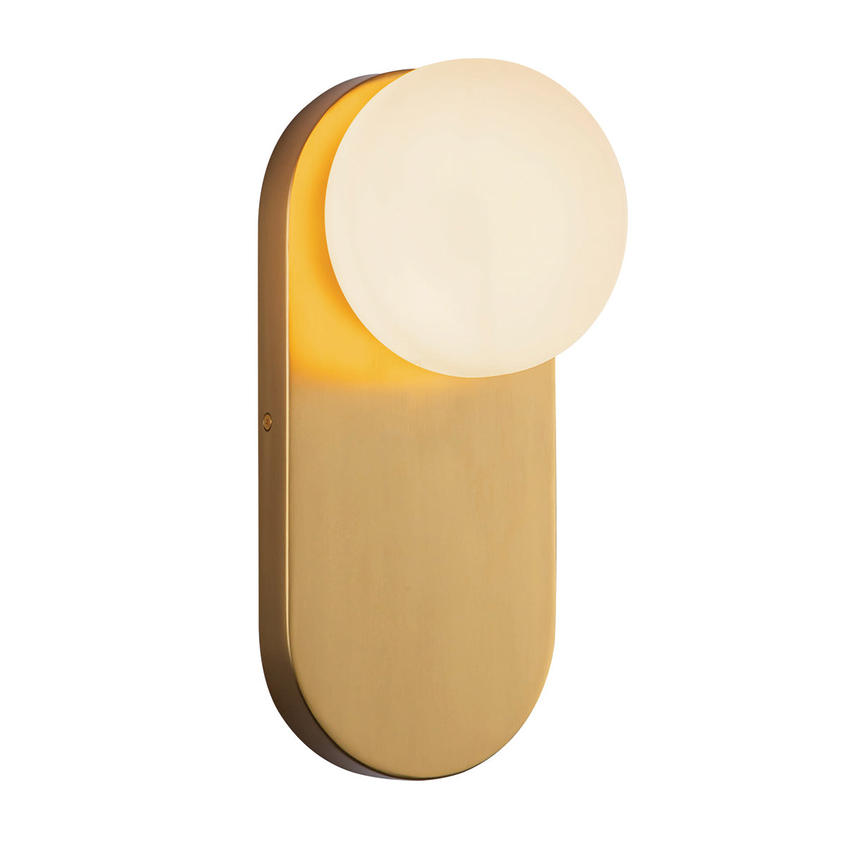 Ariel Wall Light in Brushed Gold with Opal Glass Diffuser