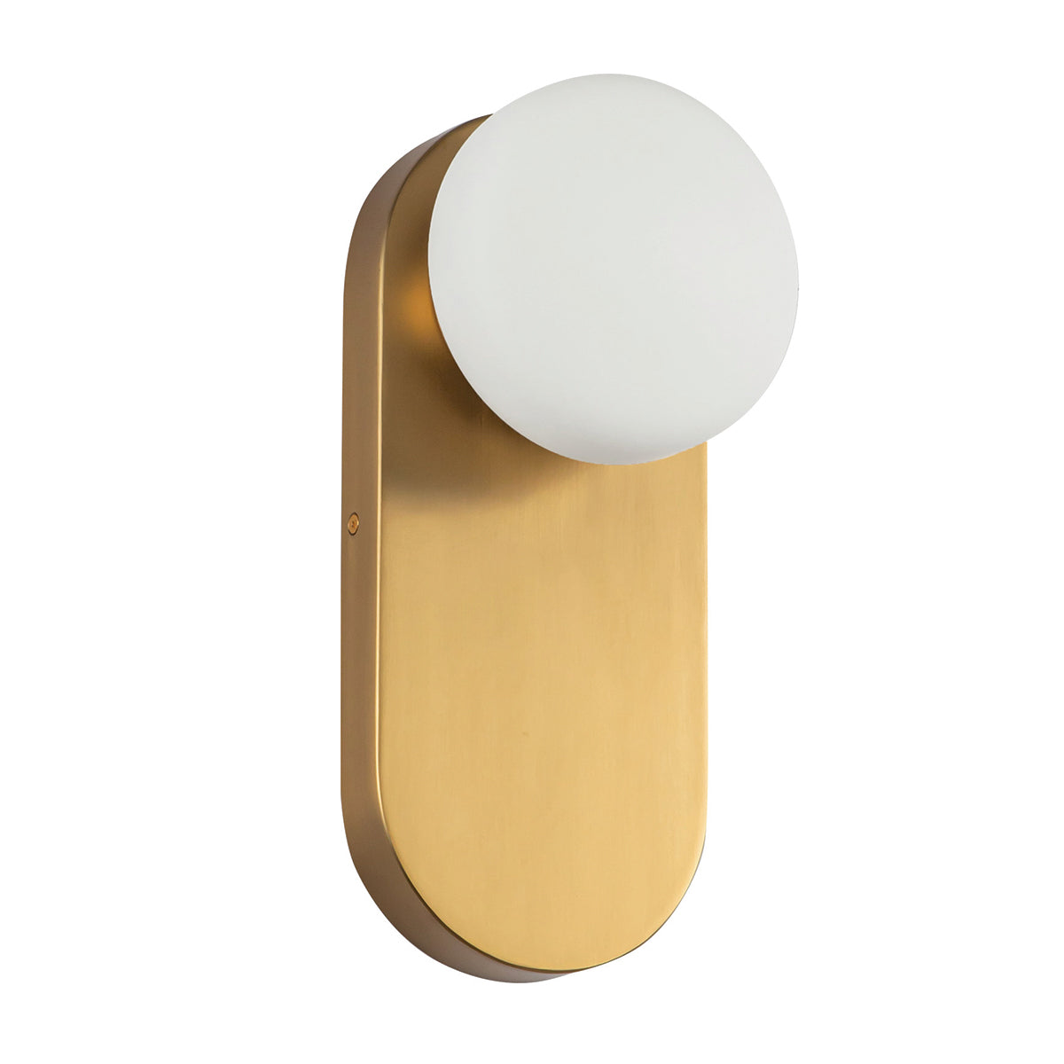 Ariel Wall Light in Brushed Gold with Opal Glass Diffuser