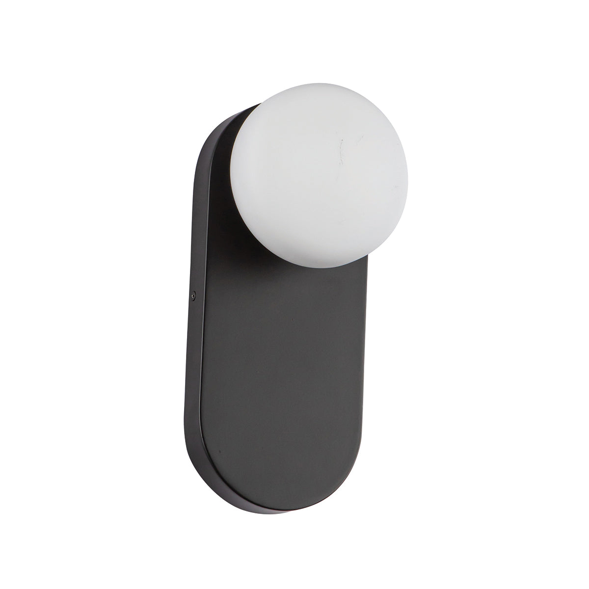 Ariel Wall Light in Matte Black with Opal Glass Diffuser