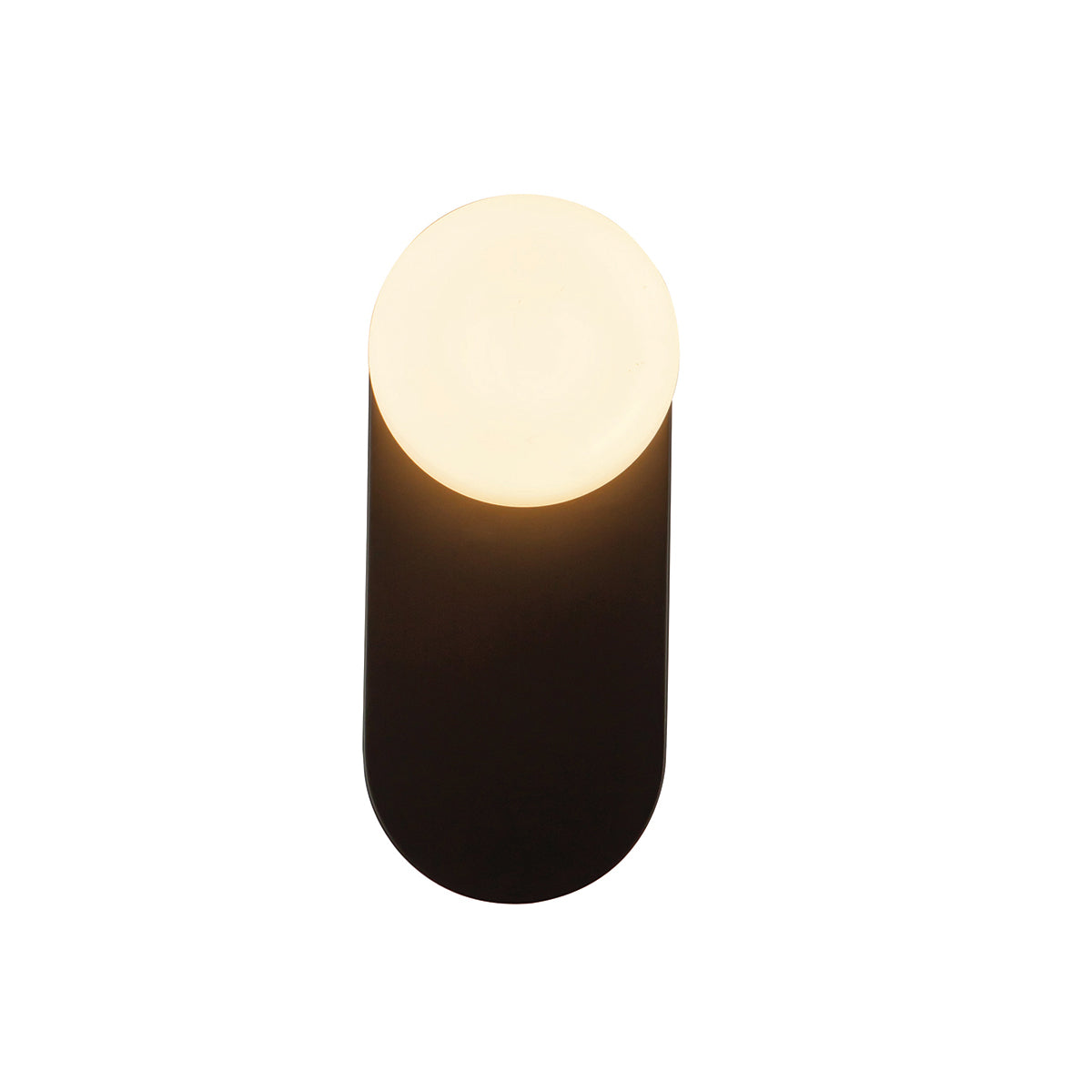 Ariel Wall Light in Matte Black with Opal Glass Diffuser