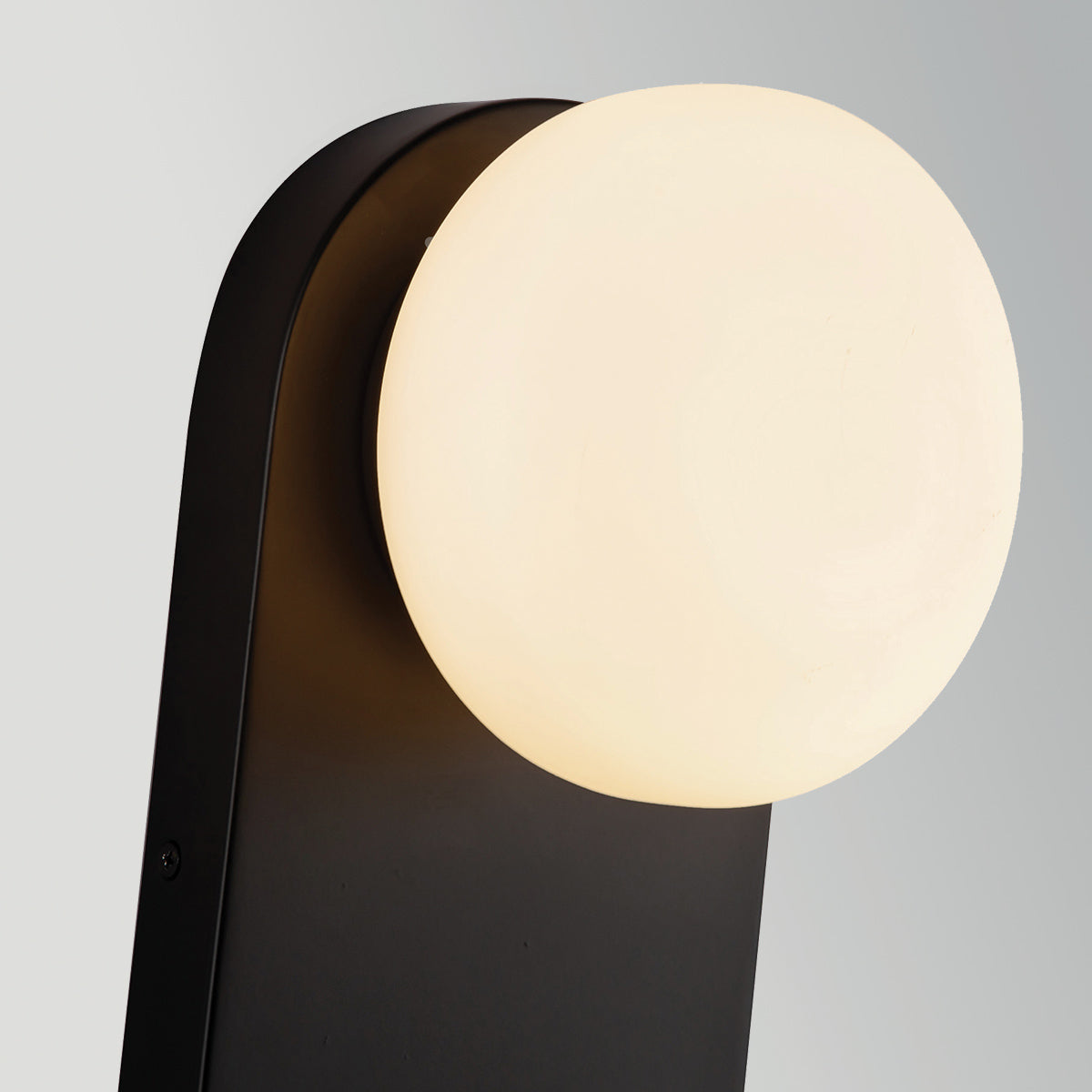 Ariel Wall Light in Matte Black with Opal Glass Diffuser