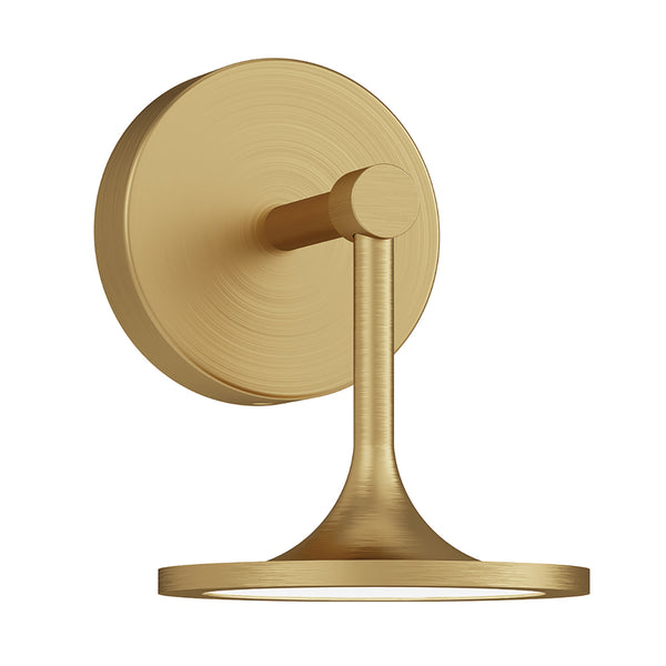 Issa IP44 LED Single Wall Light in Brushed Gold with Frosted Diffuser