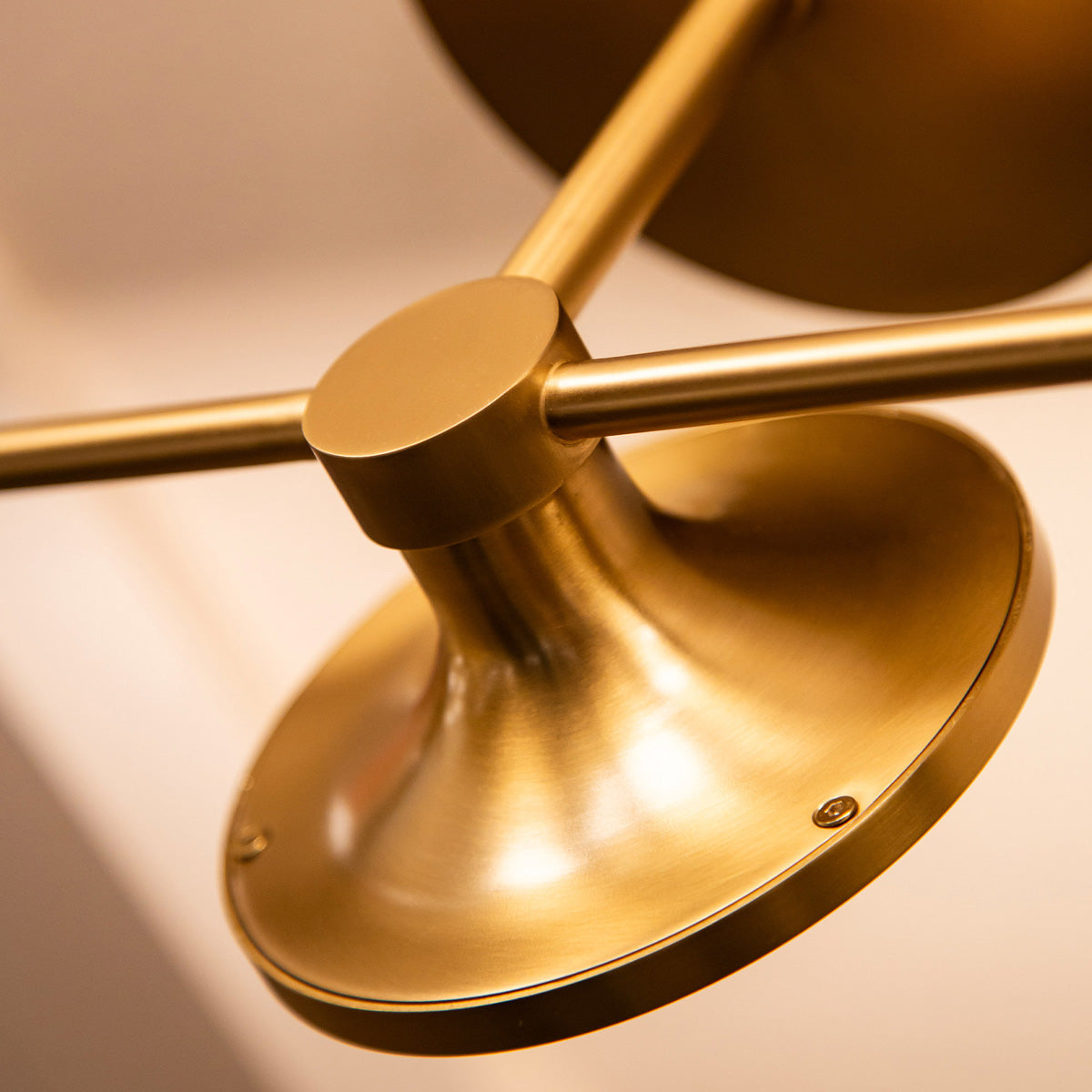 Issa IP44 LED Triple Wall Light in Brushed Gold with Frosted Diffusers