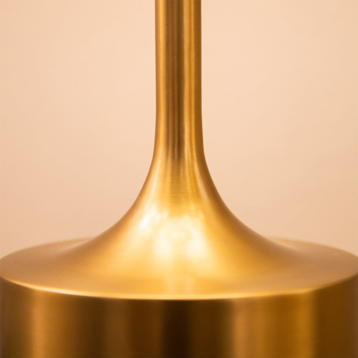 Issa Floor Lamp in Brushed Gold with Ivory Linen Shade