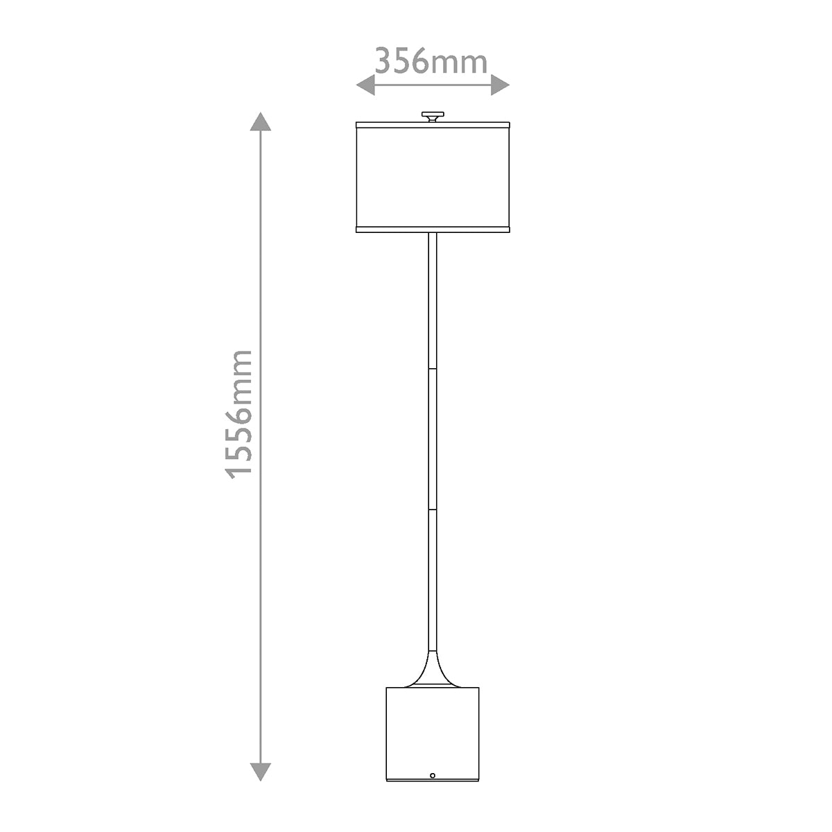 Issa Floor Lamp in Brushed Gold with Ivory Linen Shade